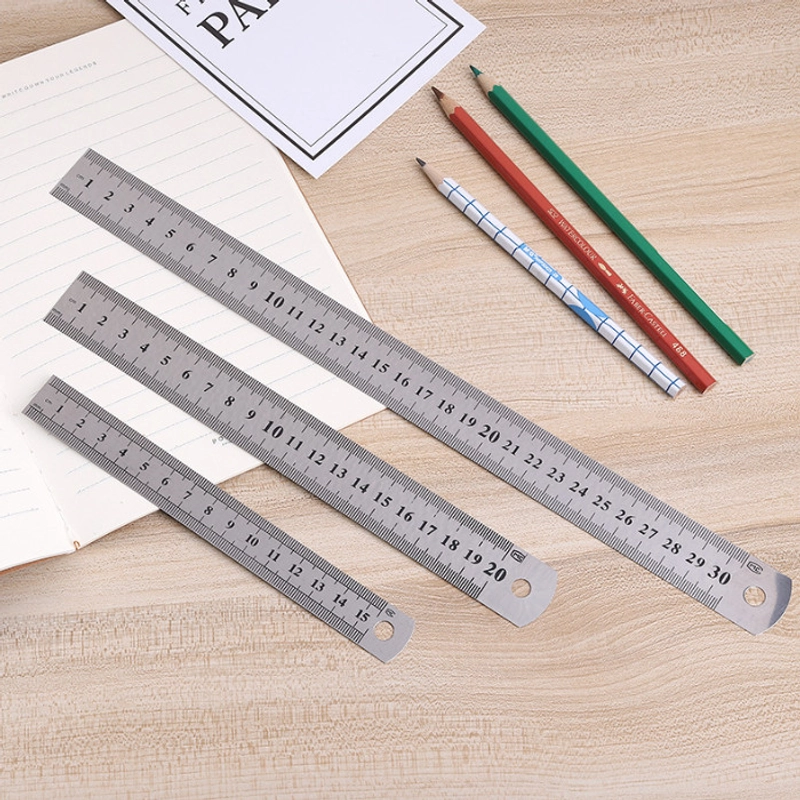 Product image KAHASIL - Penggaris Garisan Ruler Besi Stainless Steel Anti Karat Tebal 15cm 20cm 30cm 15 CM all variant